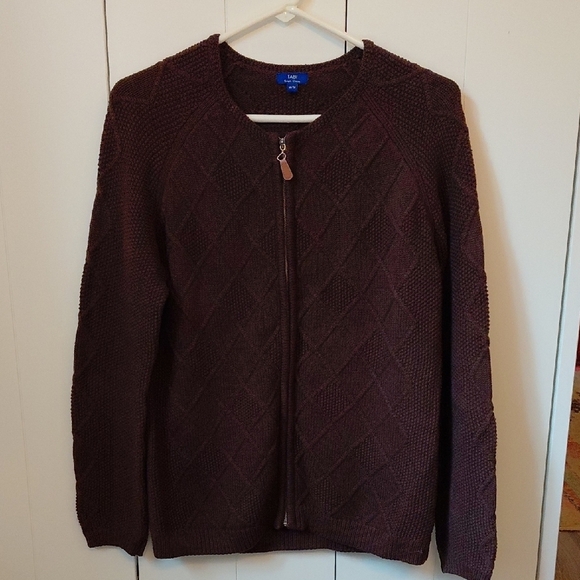 Lands' End Women's Brown Cardigan Sweater - Picture 1 of 5